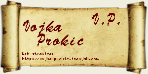 Vojka Prokić vizit kartica
